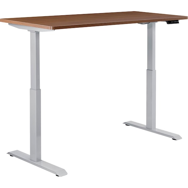 Interion By Global Industrial Sit Stand Desk, 30 in D X 28 to 46 in H, 60 in W X 695780WNGY - main